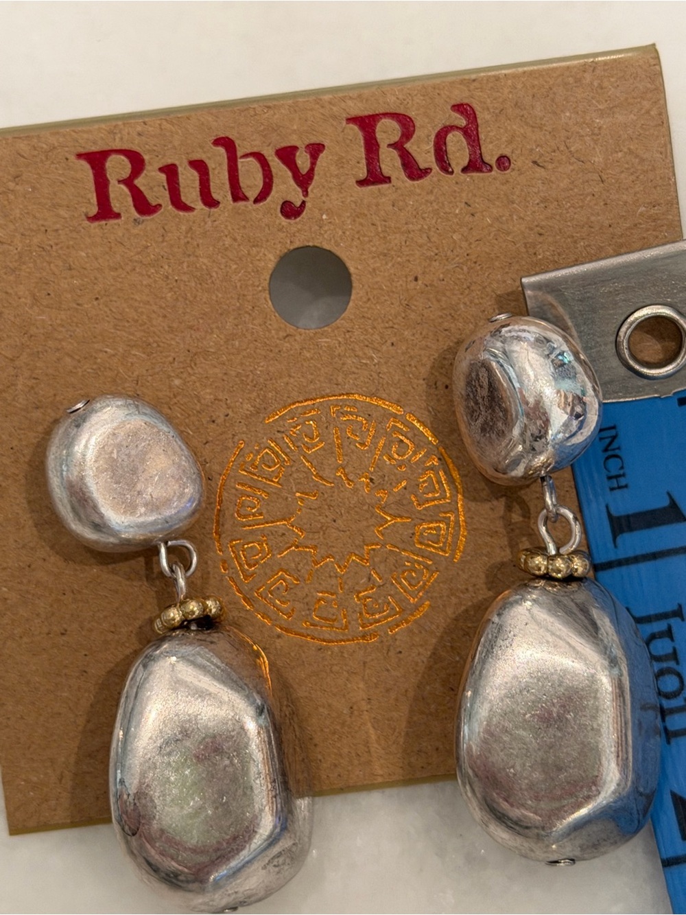 Ruby Rd. Silver Drop Earrings - Picture 2 of 4